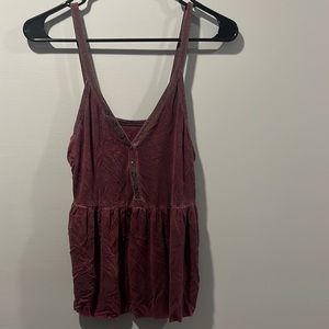 Small maroon American Eagle spaghetti strap tank